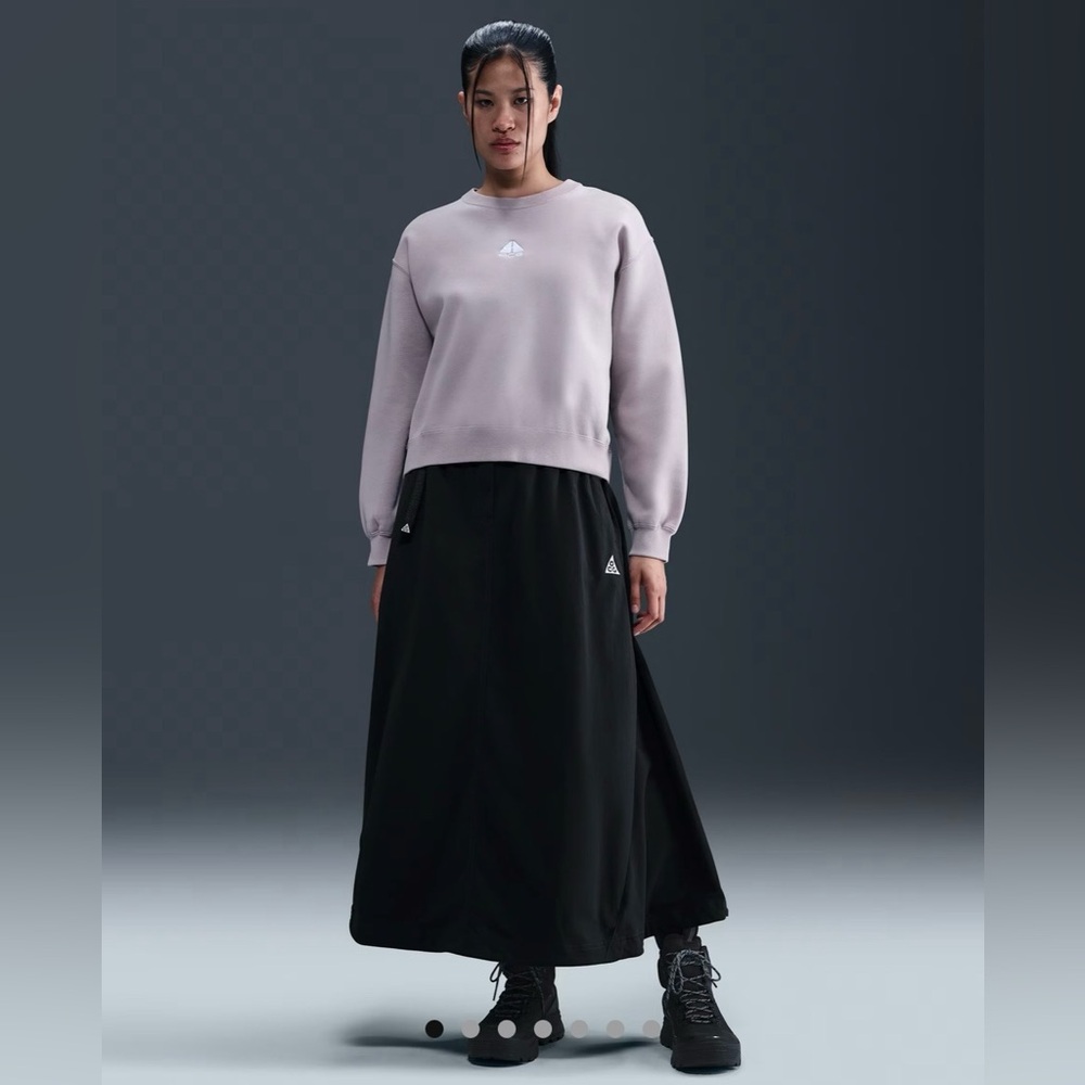 Nike ACG Smith Summit Black Cargo Maxi Skirt IB4431-010 Adjustable Length Large